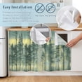 thumbnail image 5 of Green Forest Cabinet Curtain 32"Wx55"L, Dustproof Pantry Door Curtain with Self Adhesive Tape, Modern Oil Painting Art Botanical Tall Storage Cover Privacy Drape for Bathroom Kitchen Laundry Room, 5 of 9