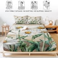 thumbnail image 5 of Twin Sze Fitted Sheet Set - White Daisy 2 Piece Bedding Sets 16" Deep Pocket Fitted Sheet with 1 Pillowcase, Vintage Botanical Spring Floral Summer Brushed Microfiber Hotel Luxury Bed Sheets, 5 of 9