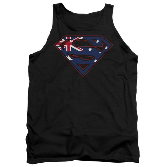 Superman Australian Shield Adult Tank Top Black