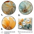thumbnail image 3 of Designart "Teal Orange botanic particles I" Abstract Botanicals Wall Art Print, 3 of 5