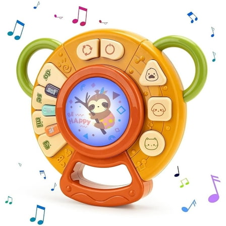 Baby Musical Learning Light Up Toys, Kids Drum Toys for 1 Year Old, Montessori Learning Educational Toys, Boys Girls Piano Toys