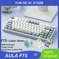 thumbnail image 2 of Hall F75 Clavier Mécanique 2,4G Sans Fil/Bluetooth/fil RVB PBT Disposition 75 % Profil OEM Joint Clavier de Jeu PC Personnalisé, 2 of 8