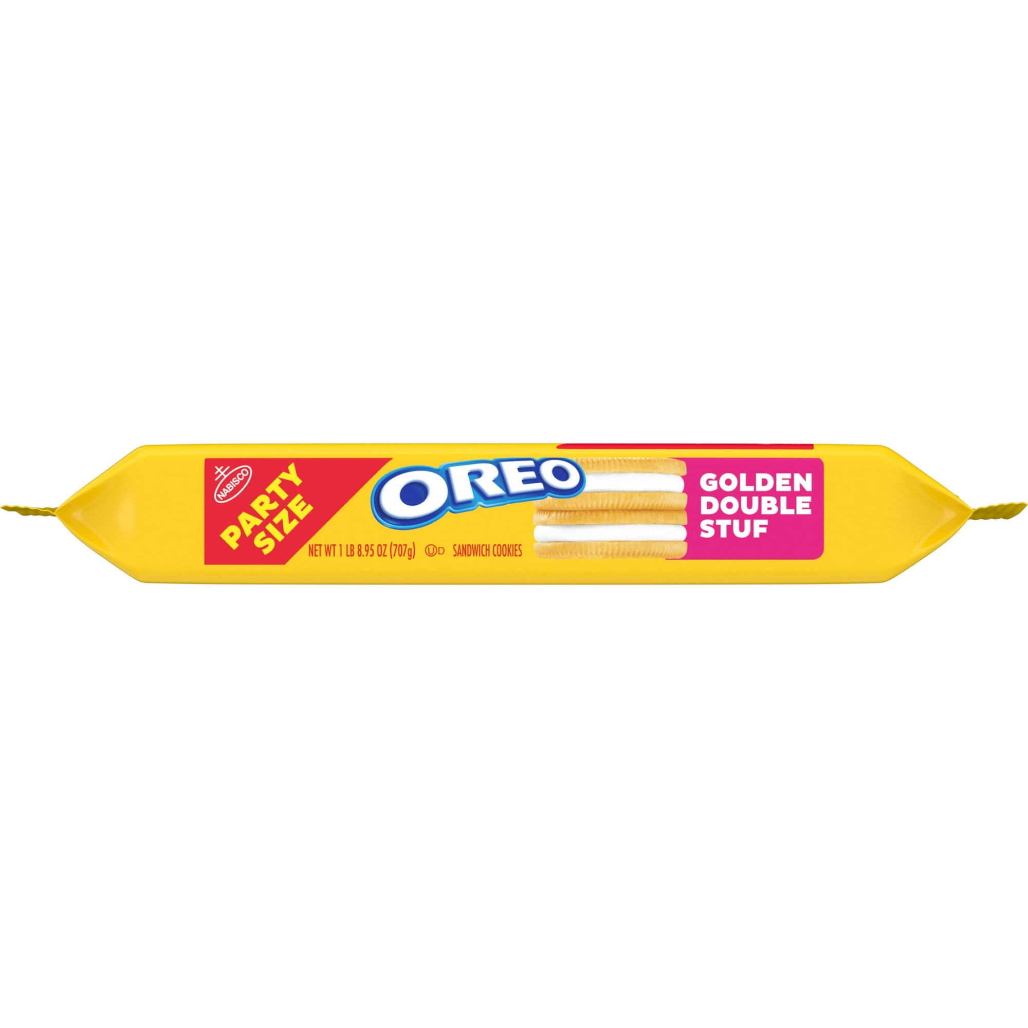 OREO Double Stuf Golden Sandwich Cookies, Party Size, 24.95 Oz