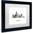 thumbnail image 2 of Trademark Fine Art 'Dallas Texas Skyline WB-BW' Canvas Art by Marlene Watson, White Matte, Black Frame, 2 of 4