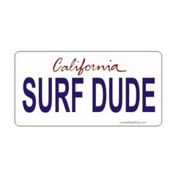 Design It Yourself Custom California Plate. Free Personalization on Plate