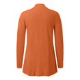 thumbnail image 5 of Ediodpoh Women Fashion Long Sleeve Cardigan for Women Autumn Lightweight Open Front Draped Mid Long Asymmetric Coat Orange S, 5 of 5