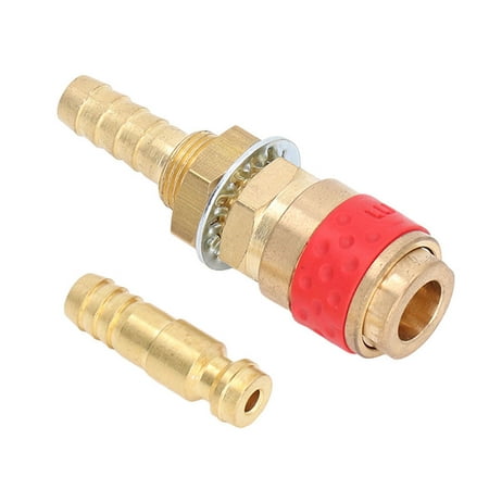 

Quick Coupler Kit Torch Hose Adapter Standard Sizes Easy To Install For MIG TIG Welding Red