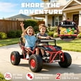 thumbnail image 6 of iYofe 36V Electric Ride on Car for Big Kids, 2 Seater Powered Ride on Vehicle for Boys Girls Ages 6+, Kids Electric car with Bluetooth, Music, Rear Wheel Spring Suspension, Red, 6 of 10