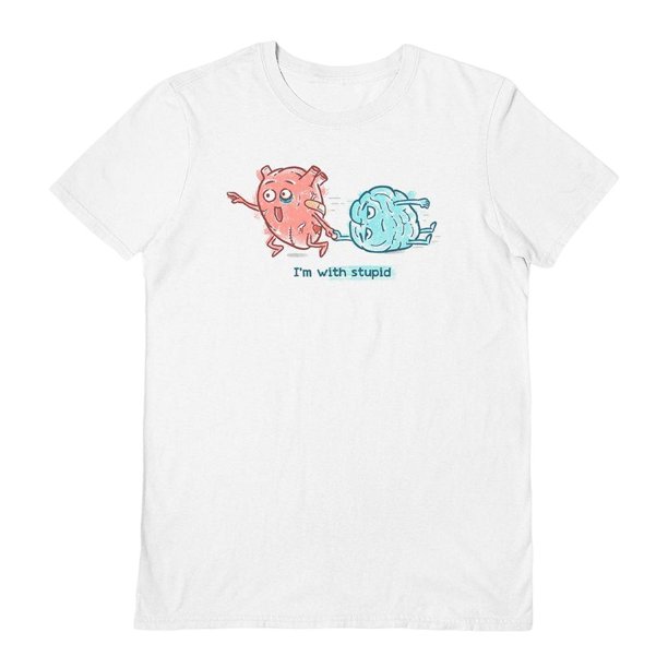 Gamma Ray - Camiseta I'm With Stupid para Adultos Unisex (Blanco)