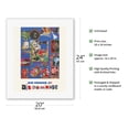 thumbnail image 2 of Life of the World (Vie Du Monde) - France - Vintage Airline Travel Poster by Roger Bezombes c.1981 - Fine Art Rolled Canvas Print 16in x 20in, 2 of 4