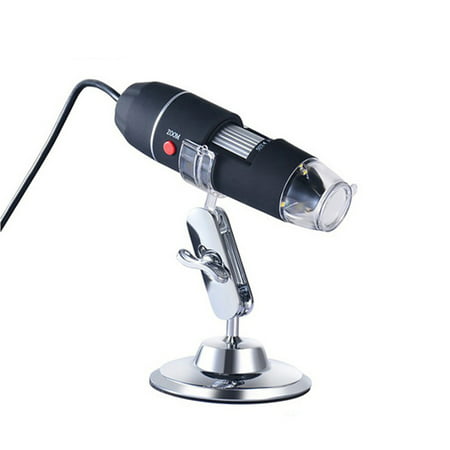 Portable USB Digital Microscope 40X-1000X Electron Microscope with 8 LED light & Silver