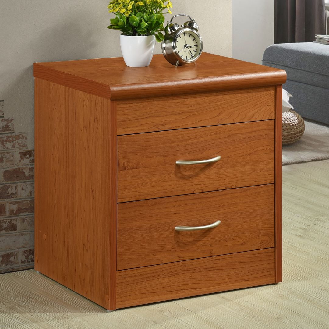 Hodedah 2-Drawer Nightstand, Cherry