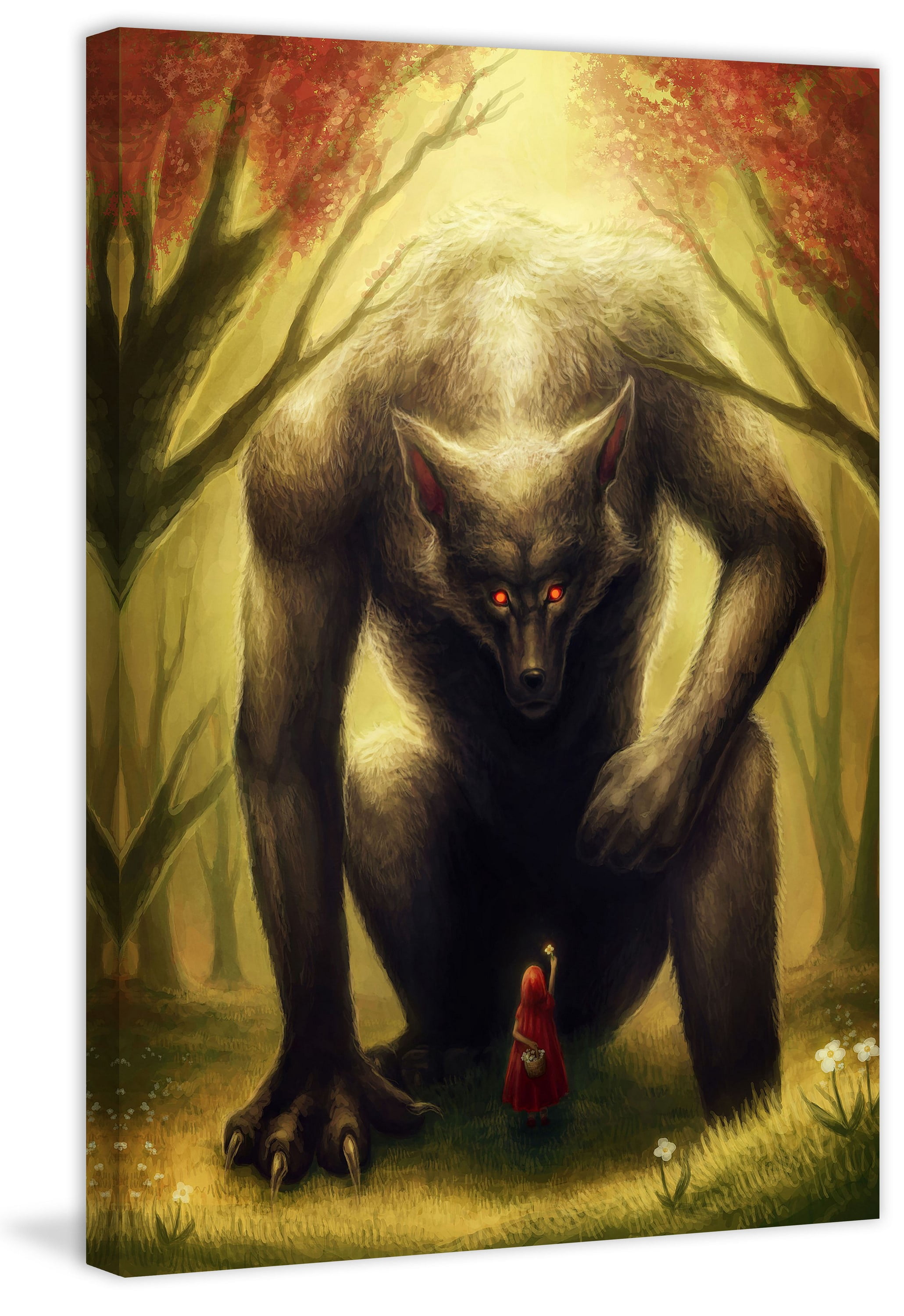 "Little Red Riding Hood" Painting Print on Wrapped Canvas