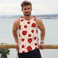 thumbnail image 6 of Cauagu Red Ladybug Print Men's Sleeveless Muscle Shirts,Tank Tops Quick Dry Workout Tank Top Gym Muscle Tee Fitness Bodybuilding T Shirt for Men-4X-Large, 6 of 7