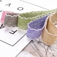 thumbnail image 4 of Roll of 10 Yards Linen Ribbon Festive Gift Wavy Brim Packing Ribbon DIY Fresh Flower Wrapping Accessories for Party Home Office (Grey), 4 of 7