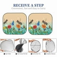 thumbnail image 6 of Haiem Colorful Plants And Insects Windshield Sun Shade: Universal Foldable 2-Piece Car Front Window Sunshade - Blocks Uv Rays, And Reduces Heat,Essential Car Accessory Medium, 6 of 7