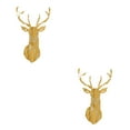 thumbnail image 4 of Maytalsory Wide Application Of 3D Mirror Deer Wall Stickers For Versatile Usage 3D Deer Head Mirror Wall Sticker Acrylic Decorative gold M 2Set, 4 of 6