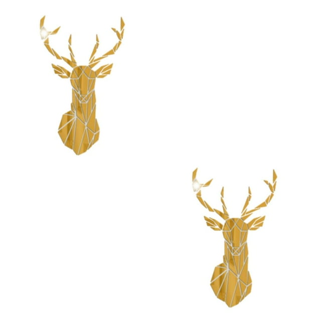 mmirethe Acrylic 3D Mirror Wall Stickers For Decorative Touch Multifunctional gold M 2Set