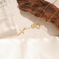 thumbnail image 3 of Turandoss 14K Gold Plated Cross Necklace for Women Faith Jewelry GiftsDainty 14K Gold Plated Plated Cross Pendant Necklace Cubic Zircon Infinity Necklaces for Women Her First Communion Gifts, 3 of 8