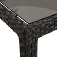 thumbnail image 3 of vidaXL Garden Table Black 250x100x75 cm Tempered Glass and Poly Rattan, 3 of 4