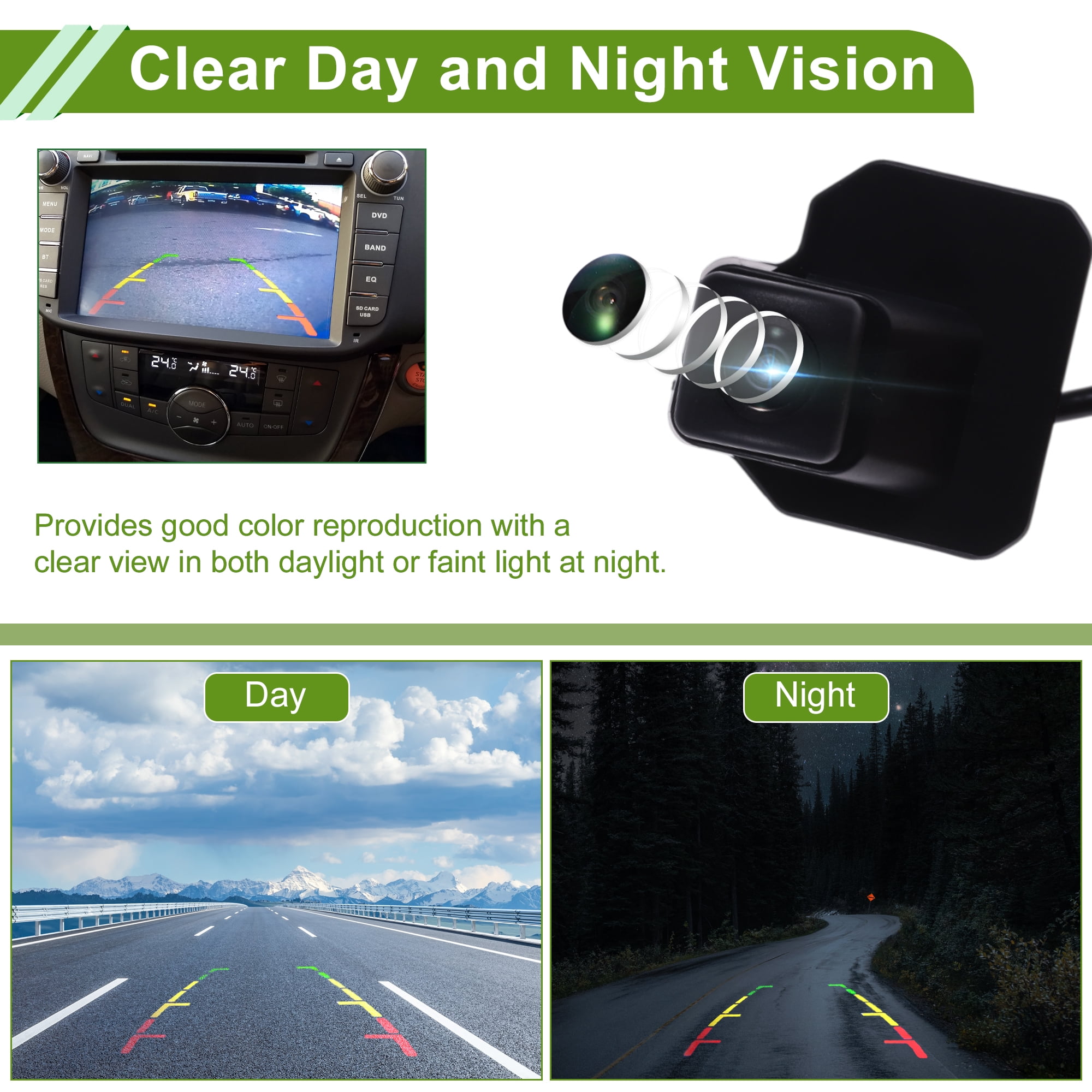 Unique Bargains Car Park Assist Camera Rear View Backup Camera for Honda Fit 2015-2018