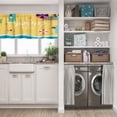 thumbnail image 5 of LALILO Kitchen Curtain Valance Summer Beach Summer Holidays Rod Pocket Window Curtain 52"x 18" Set of 2, 5 of 5