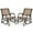 Brown, variant on Topbuy Outdoor Single Glider Chair Rocking Seating Lounging Chair with Armrest Grey