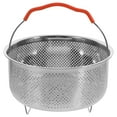 thumbnail image 1 of OULII Silver Stainless Steel Steamer Cooking Rack Round 1Set, 1 of 7