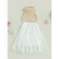 thumbnail image 4 of Bagilaanoe 2Pcs ToddlerBaby Girls Skirt Set Turtleneck Ribbed Sleeveless Tank Tops + Mesh Skirt 6M 12M 2T 3T 4T 5T Kids Casual Outfits, 4 of 8