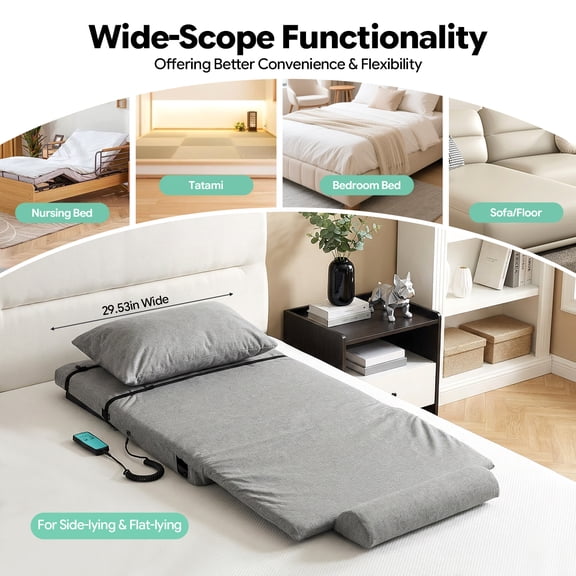 Electric Assisted Wake-up Device, 300kg/661.39lbs Electric Lifting Mattress, Bed Backrest, Electric Lifting Backres