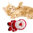 thumbnail image 3 of Kripyery Pet Bite Toy Santa Claus Shape Wear-resistant Soft Scratch-resistant High Elasticity Cute Facial Expression Exercise Training Pet Cat Training Sleeve Plush Toy for Rest, 3 of 7