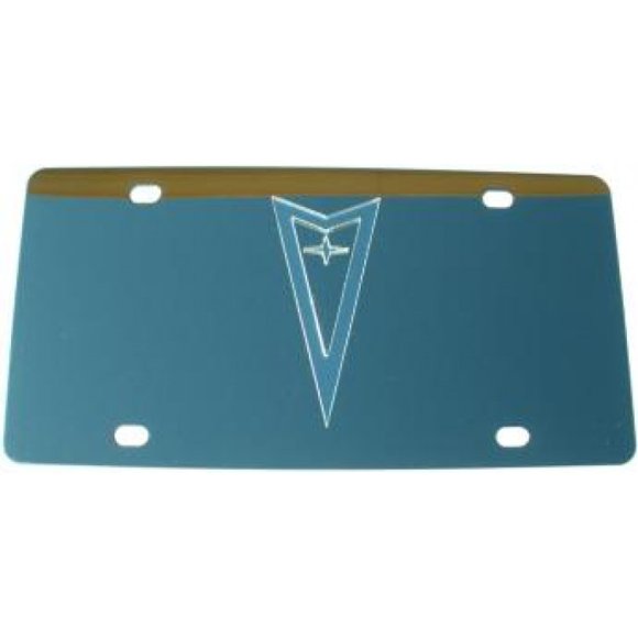 Pontiac Silver Logo Stainless Steel License Plate