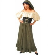 Adult Green Renaissance Peasant Lady Costume