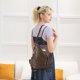 thumbnail image 2 of Mochila de piel Li-Ayion antirrobo a la moda para mujer, color negro, 2 of 6