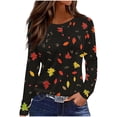 thumbnail image 5 of Edvintorg Women Long Sleeve Tops Dressy Casual Business Work Shirt Fall Trendy Clothes Lightweight Loose Blouses Plus Size, 5 of 8