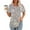 Gray, variant on Month Tops Deal for Womens Blue Short Sleeve V-Neck Glitter Pleated Tunic Shirts for Ladies