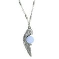 thumbnail image 3 of 1928 Jewelry Women's Neotropic Exotic Parrot And Blue Lace Agate Gemstone Pendant Necklace 16" + 3" Extender, 3 of 4