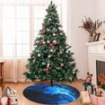 thumbnail image 7 of Rateoe Blue Fire Cool Wolf Print Christmas Tree Skirt 48" for Xmas Holiday New Year Party Circle Tree Mat Ornaments Decoration, 7 of 7