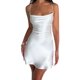thumbnail image 2 of Vestido Corto Con Tirantes Vestido de cóctel para mujer, sin mangas, elástico, para fiesta nocturna (blanco L) Cgtredaw Para estrenar, 2 of 5