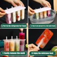 thumbnail image 6 of Silicone Popsicle Mould，Ice Pop Molds, Storage Container for Homemade Food,Silicone Ice Pop Molds BPA Free Popsicle Mold Reusable Easy Release Ice Pop Make, 6 of 7