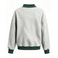 thumbnail image 4 of Resicozy Girls Mock Neck Sweatshirt Oversized Fleece Lined Fashion Solid Color Pullover Top 2026 2-13 Years Gray 150, 4 of 4