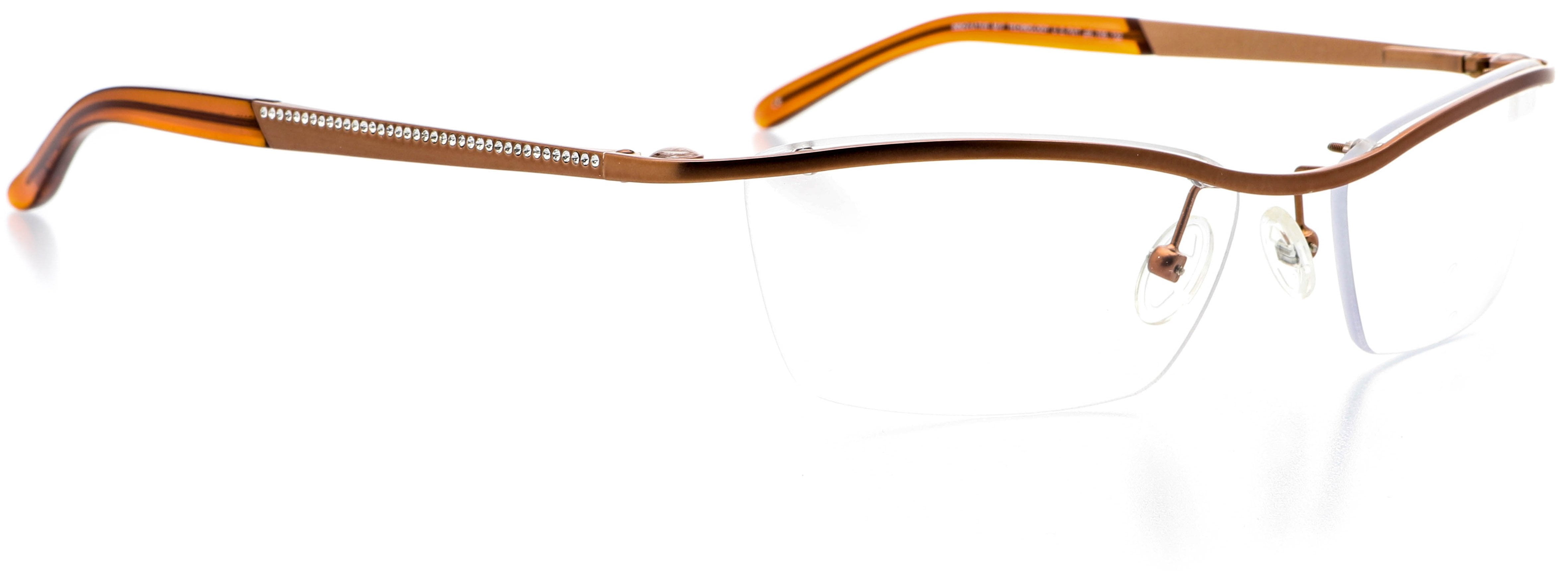 Optical Eyewear Rectangle Shape, Metal Rimless Frame Prescription