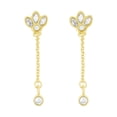 thumbnail image 1 of Arete para Mujer con Cristal Fino Swarovski en Forma de Blossom – Bañado en Oro 14k– Arete Elegante y Brillante, Aretes de Mujer de Moda– Joyería para Mujer de Moda– Regalo especial Ortiz Espinosa Temporada, 1 of 8