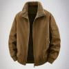 RKSTN Men Polyester Blouse Men's Winter Thick Solid Color Collar Jacket With Long Sleeves Pockets Zipper Jacket zip up hoodie