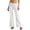 White, variant on Women's Knit Dress Pants Fold Over Polka Dot Waist Flare Low Rise Flowy Loose Elastic Waist Work Business Trousers Casual Daily Wear,Navy,M