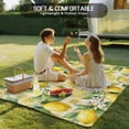 thumbnail image 4 of Yellow Lemons Outdoor Rug for Patio/Deck/Porch, Non-Slip Large Area Rug 5 x 8 Ft, Summer Botanical Checkered Pastoral Indoor Outdoor Rugs Washable Area Rugs, Reversible Camping Rug Carpet Runner, 4 of 8
