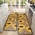 thumbnail image 4 of Kitchen Rugs Sets Of 2,Beige Leopard Sunflower Pattern Anti Fatigue Kitchen Mat Rugs Non Slip Washable,Decorative Kitchen Floor Mats for Kitchen,Sink,Laundry,17"x47"+17"x47", 4 of 5