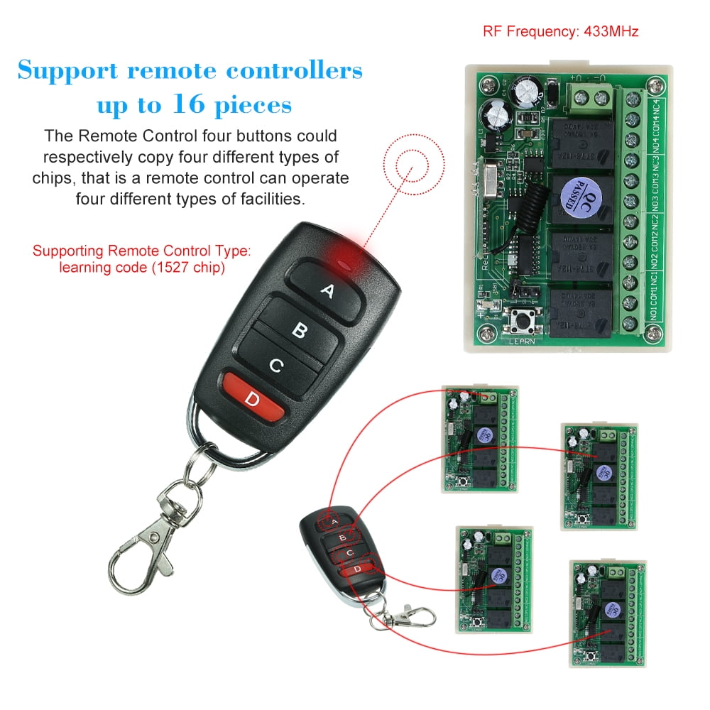 1000m Control Distance RF 315/433 MHz Digital Wireless Remote Control Power  Switch Yet412PC - China Wireless Remote Control Power Switch, Receiver  Board