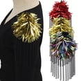 thumbnail image 5 of Sequin Tassel Shoulder Epaulette Punk Blazer Shoulder Epaulet Brooch Pin Stage Performace Shoulder Accessories for Men and Women 2 pieces, 5 of 5