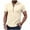 Beige W, variant on Mens Shirt Summer Short Sleeve Imitation Cotton And Linen Shirt Stand Collar Button Beach Casual Tops Plus Size Mens Vacation Outfits Beige W S